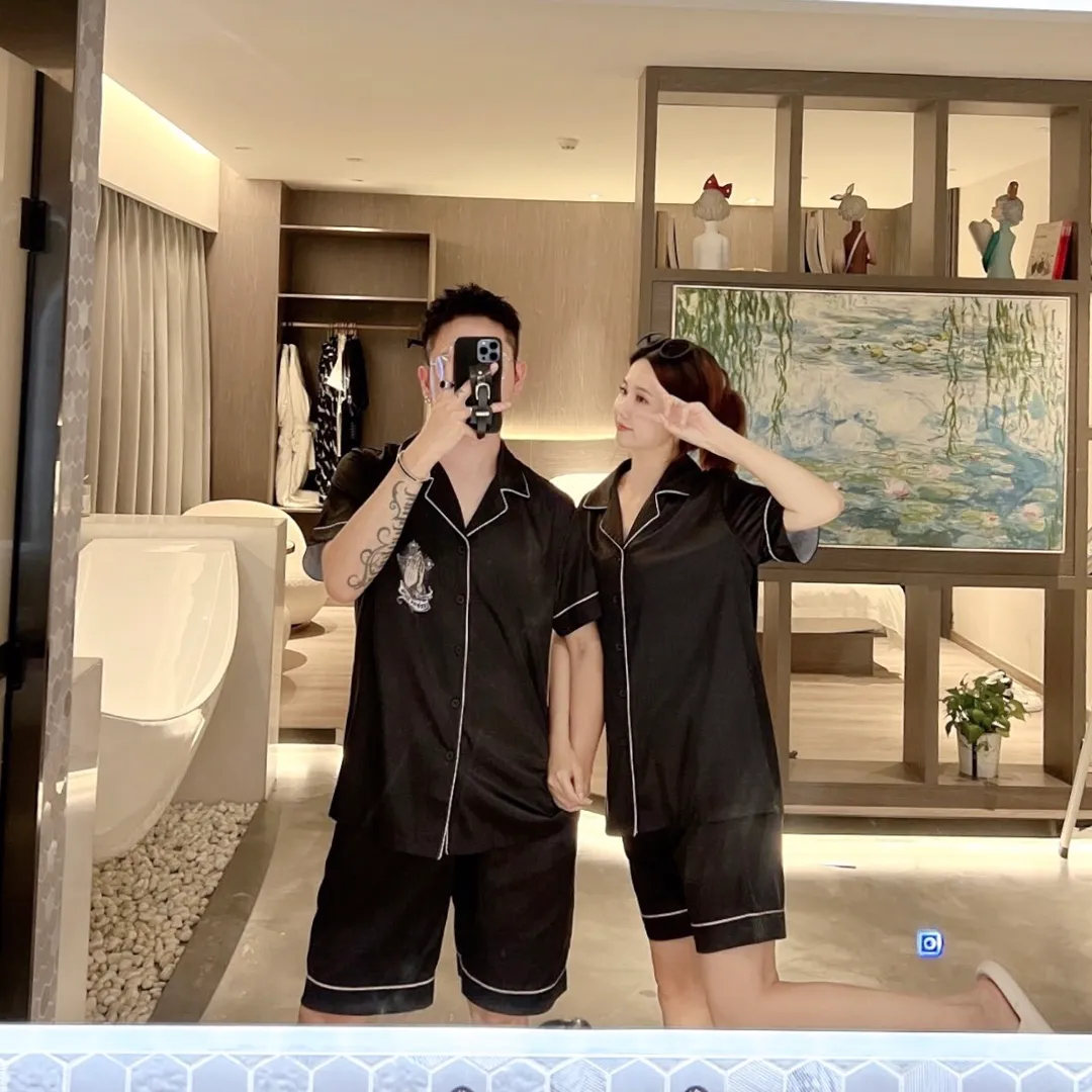 🅿️340 2024 CHROME HEARTS home wear, high-definition Korean silk fabric, skin-friendly, soft and comfortable, couple model M～XXXL